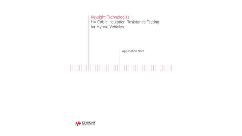 HV Cable Insulation Resistance Testing for Hybrid Vehicles